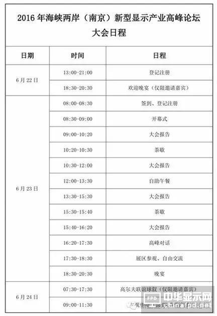 2016海峽兩岸（南京）新型顯示產業高峰論壇即將召開！